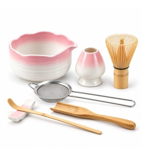 Valkyrie 7 Parça Matcha Seti Chasen Çırpıcı Chawan Kase Chashaku Kaşık Süzgeç ve Stand