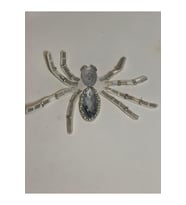 17X27 CM TAŞLI BEYAZ ÖRÜMCEK APLİKE ARMA YAMA AKSESUAR