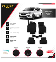 Renault Symbol 3 2013+ 3D Havuzlu Paspas (Siyah - Beyaz)