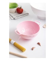 Akrilik Soft Pembe Mini Pirinç Süzgeçi & Bakliyat Süzgeçi (3 SU BARDAĞI ÖLÇÜLÜ)