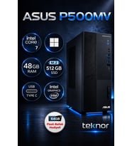 Asus Expertcenter P500MV Intel Core 7 240H 48 GB 512GB SSD WIN 11 PRO Masaüstü Bilgisayar & Teknor USB Bellek