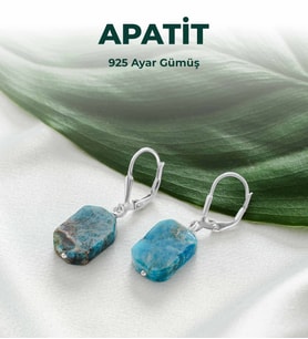 Luxtone Sertifikalı Apatit 925 Ayar Gümüş Küpe Kadın Takı LX0740KP