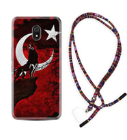Xiaomi Redmi 8A 8 Pro 9C 9T 10C 11T Pro Kılıf Boyun Asklı Rasta Silikon Wolf and Moon 2 1381