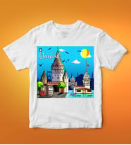 İstanbul Tasarımlı Tişört (Beyaz)