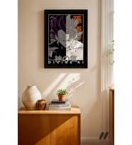 Dragon Ball Divine Ki Poster, Siyah Çerçeveli Duvar Tablosu - Anime Severlere Özel