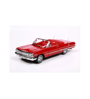 1963 Chevrolet İmpala 1:24 Diecast Model Araba(ÖZEL PLAKALI) (Kırmızı)