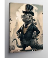 Kanvas Tablo Smokinli Patron T-Rex