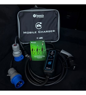 Bemis Mono Mobile 3,7 - 7,4 Kw - 8 Metre Elektrikli Araç Taşınabilir Şarj Cihazı - Çanta Hediye
