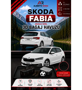 Skoda Fabia 2021 - 2026 Araca Özel 3D Bagaj Havuzu