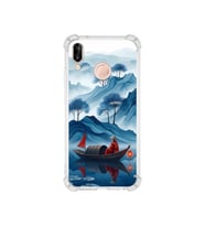 PrintiFy Huawei P20lite ile Uyumlu Simya Serisi Sonsuz Akış Tasarımlı Uv Baskılı Köşe Korumalı Antişok Kılıf