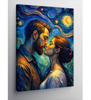 Kanvas Tablo Van Gogh Tarzı Öpücük