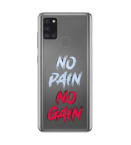 Samsung Galaxy A21S Uyumlu Fitness Tasarımlı Şeffaf Telefon Kılıfı
