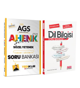 Yediiklim Yayınları 2025 MEB AGS Ahenk Serisi Sözel Yetenek ve AKM Dil Bilgisi Soru Bankası Seti 2 Kitap