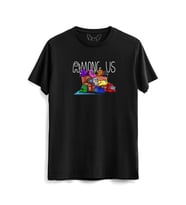 Among Us Resimli Dijital Baskılı Çocuk Siyah Tshirt