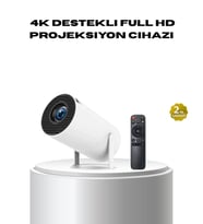 4K Destekli Full HD Projeksiyon Cihazı – 130 inç Geniş Ekran WiFi ve HDMI Bağlantılı