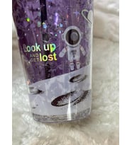 PİPETLİ BARDAK MATARA SEVİMLİ SULUK 450 ml  ÇİFT  ASTRONOT FİGÜRLÜ (Çok Renkli)