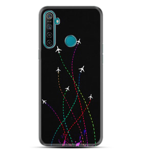 Realme 5i 5 Pro 6i 7 Pro 8 Kılıf Desemli Silikon Line Planet 1736