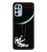 Oppo Reno 6 Kılıf Resimli Desenli Silikon Platinium Series Astronot 519