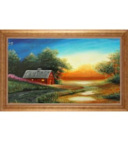 ALTIN ÇERÇEVELİ PASPARTULU TABLO CR631