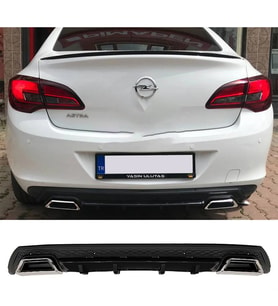Opel Astra J Sedan Siyah Difüzör Çiftli Kare Egzoz Görünümlü D Tip Difizör