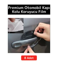 Özel Üretim Otomobil Kapı Yuvası Kapı Kolu Çizilme Aşınma Darbe Koruyucu Film 8'li Set