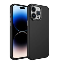 Apple iPhone 14 Pro Kılıf Luna Dışı Soft Yumuşak İçi Kadife Kılıf (Siyah)