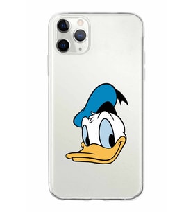 Apple iPhone 11 Pro Uyumlu Kapak Donald Duck Tasarımlı Şeffaf Silikon Kılıf
