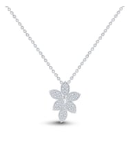 0.45 Karat Tasarım Pırlanta Kolye (Beyaz-Rose Gold)