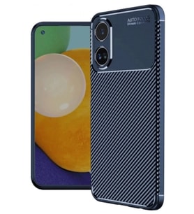 Newface Oppo A38 Kılıf Auto Focus Karbon Kapak - Lacivert