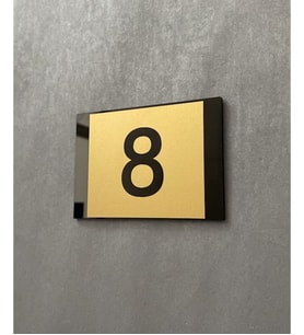 Minimal Gold Tasarım Apartman Daire Kapı Numarası