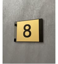 Minimal Gold Tasarım Apartman Daire Kapı Numarası