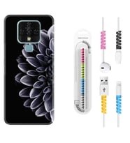 Tecno Camon 16 18P Pova 3 Pova Neo Kılıf Kablo Koruma Spiral Silikon Çiçekler 1639