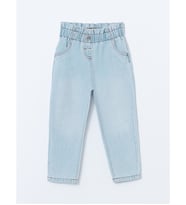 LCW Kids Mavi Beli Lastikli Kız Çocuk Jean Pantolon