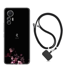 Xiaomi 12 Lite Kılıf Silikon Boyun Askılı İpli Desenli Silikon Love 1629