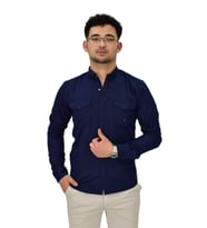 Erkek Spor Likralı Gömlek BGL-ST04343 (Lacivert)