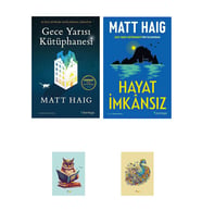 Gece Yarısı Kütüphanesi 9786051981833 Hayat İmkansız 9786051983226 - Matt Haig (2 NOT DEFTERLİ) (Renksiz)