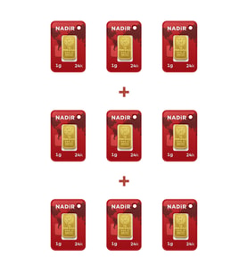 Nadir Gold 24 Ayar 9 Gram Külçe Altın (9 Adet 1 Gram Külçe Altın )