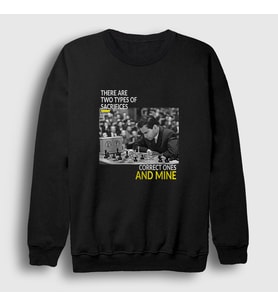 Presmono Unisex Siyah Mikhail Tal V2 Büyükusta Satranç Sweatshirt 421827tt