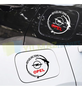 Opel Logo Benzin Dizel Depo Kapağı Oto Sticker Yapıştırma Etiket 12 x 12 Cm