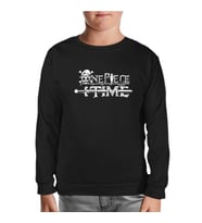 One Piece - Time Siyah Çocuk Sweatshirt