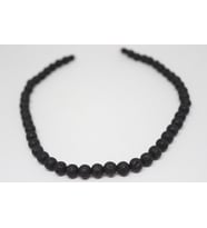 Lav Taşı Kolye 8 mm Kehribar Klipsli