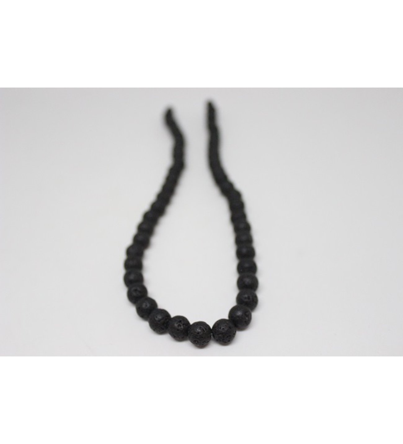 Lav Taşı Kolye 8 mm Kehribar Klipsli