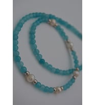 STONEAGE Jade ve İncili Bayan Doğal Taş Kolye (Altın / Dore)