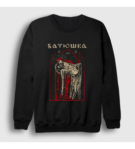 Presmono Unisex Siyah Love Batushka Sweatshirt 384180tt
