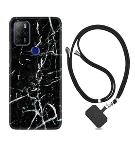 Omix X300 X500 X400 X600 X700 Kılıf Boyun Askılı Silikon Black Marble 3 1382