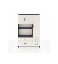 Arges Gardrop 7 Raflı 5 Çekmeceli 3 Kapaklı 132x30x195 Antrasit-Aytaşı