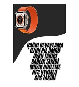 Mey İthalat® Yeni Nesil Akıllı Saat Çok Yönlü Titreşimli 49 MM Android ve İOS Uyumlu