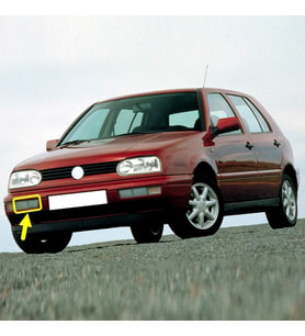 VW Golf 3 1991-1998 Ön Tampon Sağ Reflektör Çiftli 1H0941778