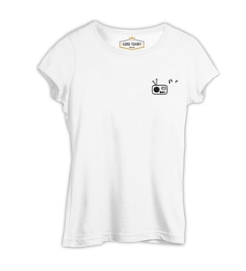 Radyo - Logo Beyaz Kadın Tshirt