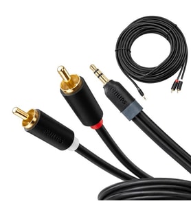 SWR2110/93 25 Metre 3.5mm Stereo 2 RCA AUX Ses Kablosu Hi-Fi